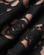 Mini vestido jacquard con cuello barco negro